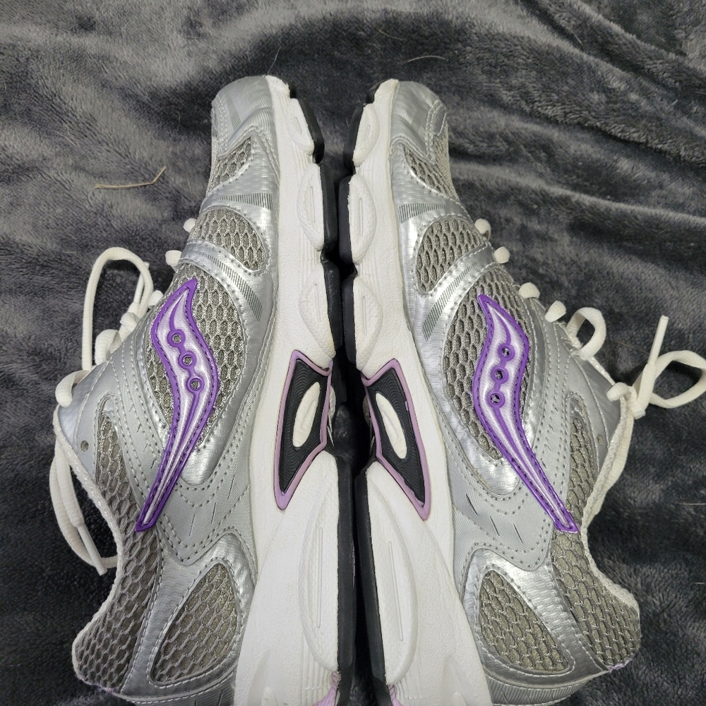Saucony Women's Athletic Shoes in Silver and Purple - Picture 6 of 7